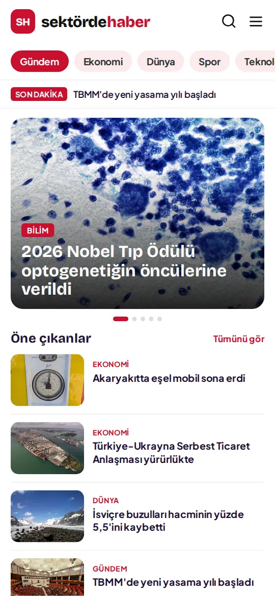 Sektörde Haber için hazırladığımız yeni mobil tasarım
